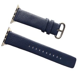 NEW Navy BLUE Leather Band Apple Watch 42/44/45mm M